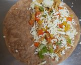 A picture of step 5 of Mexican chicken Quesadilla.