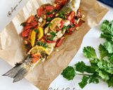 Foto langkah ke 5 dari resep Cefalo al Cartoccio (Ikan Belanak Panggang ala Italia).