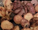 Foto del paso 3 de la receta: Palomita al horno con papas y batatas