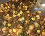 A picture of step 5 of Methi corn aloo.