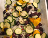 A picture of step 2 of Monkfish in Parma ham with kalamata olive ratatouille.