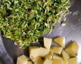 A picture of step 1 of Fenugreek and potato sabji.