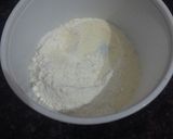 A picture of step 2 of Spinach jalebi with nutty cheese rabdi.