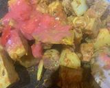 A picture of step 3 of Panasa Kasha (jackfruit/Katahal Masala).