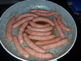 Salchichas frescas a la cerveza