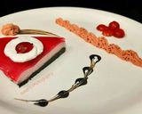 A picture of step 7 of Strawberry Jello Mousse Cake.