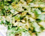 A picture of step 2 of Spinach pakoda.