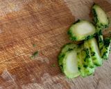 A picture of step 1 of Bitter gourd chips.