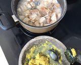Foto langkah ke 4 dari resep Gangan Nangka Kepala iwak Karing / Sayur Nangka Kepala Ikan Asin.