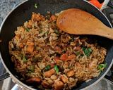 A picture of step 8 of Thai Basil Chicken and Rice.