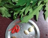 Gambar langkah 1 resipi Sayur Goreng Daun Betik.