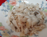 Foto del paso 4 de la receta: Calabacín relleno de pescado y taquitos de jamón, para comer en frío