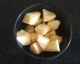 A picture of step 1 of "Caramel Apple Milk Pudding".