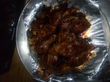 Soy sauce baked chicken,potato fries + kachumbari