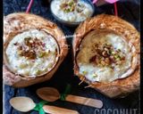 A picture of step 5 of Coconut kheer.