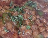 A picture of step 11 of Capsicum & Soya Chunks kadhai masala.