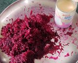 A picture of step 1 of Beetroot Burfi.