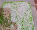 Foto langkah ke 7 dari resep Pandan Steamed Roll Cake, 1 telur irit bahan.
