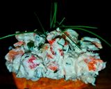 A picture of step 7 of Mike's Creamy Seafood Spread On Bagels & Crostinis.