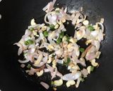 A picture of step 1 of Leftover Mutton Keema Fried Rice.