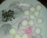 A picture of step 7 of Choco stuffed rasgulla.