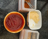 A picture of step 7 of Jini dosa with sambhar.