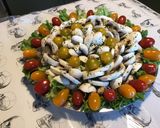 Une image de l'étape 10 de Salade de champignons et courgettes aux tomates cerises tricolores.
