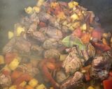 A picture of step 5 of Venison, mushroom and borlotti bean stew 🦌 🍄.