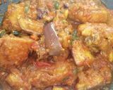 Gambar langkah 4 resipi Ayam Sambal Terung Goreng.