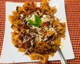 A picture of step 5 of Arrabbita sauce Pasta.