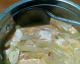 Foto langkah ke 5 dari resep Lodeh Labu siam mix tahu putih + sambal terasi goreng.