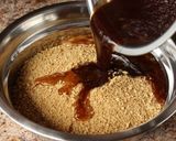 A picture of step 2 of Crunchy Peanut Butter Chocolate Tart.