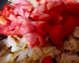 A picture of step 5 of Kadai paneer.