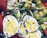 Foto del paso 2 de la receta: Ensalada de repollo tomate huevo y palta