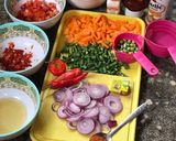 A picture of step 1 of Mince beef and veggies sauce.