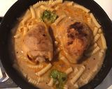 A picture of step 3 of California Farm Chicken Thighs in Coconut Cream on Pasta.