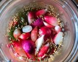 A picture of step 4 of Radish Quick Pickles.
