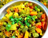 मिक्स हरी-भरी चटपटी सब्जी(Mix hari -bhari chatpati sabzi recipe in hindi) रेसिपी चरण 13 फोटो