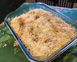 Une image de l'étape 5 de Gratin de polenta, champignons, bœuf, poivrons et emmental façon hachis Parmentier.