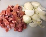 A picture of step 1 of Japanese Chicken and Egg with Rice.