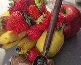 Epres, banános, gyömbéres zöldtea🍓🍌🍎 (vegán) recept fázis 1 fotója