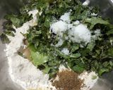 A picture of step 1 of Mint Paratha.