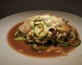 A picture of step 11 of French onion zoodle bake.