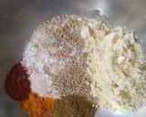 A picture of step 2 of Red amranath vada.