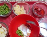 A picture of step 2 of Mix veg and fruit chaat.