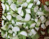 A picture of step 1 of Ridgegourd curry.