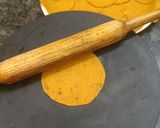 A picture of step 3 of Quinoa flour masala puri.