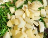 A picture of step 4 of Cluster beans and potato vegetable.