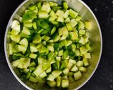 A picture of step 3 of Cucumber & Capsicum Sambharo.