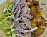 Foto del paso 16 de la receta: Wrap🥬de berenjena🍆bbq, cerdo🍖y salsa🧆mayo mostaza🌮🌯🥙